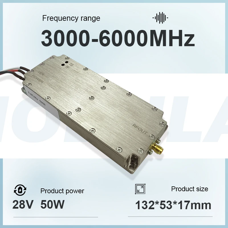 3000-6300MHz WIFI5G 5.2G 5.8G 50W GaN con módulo circulador compatible con frecuencia personalizada