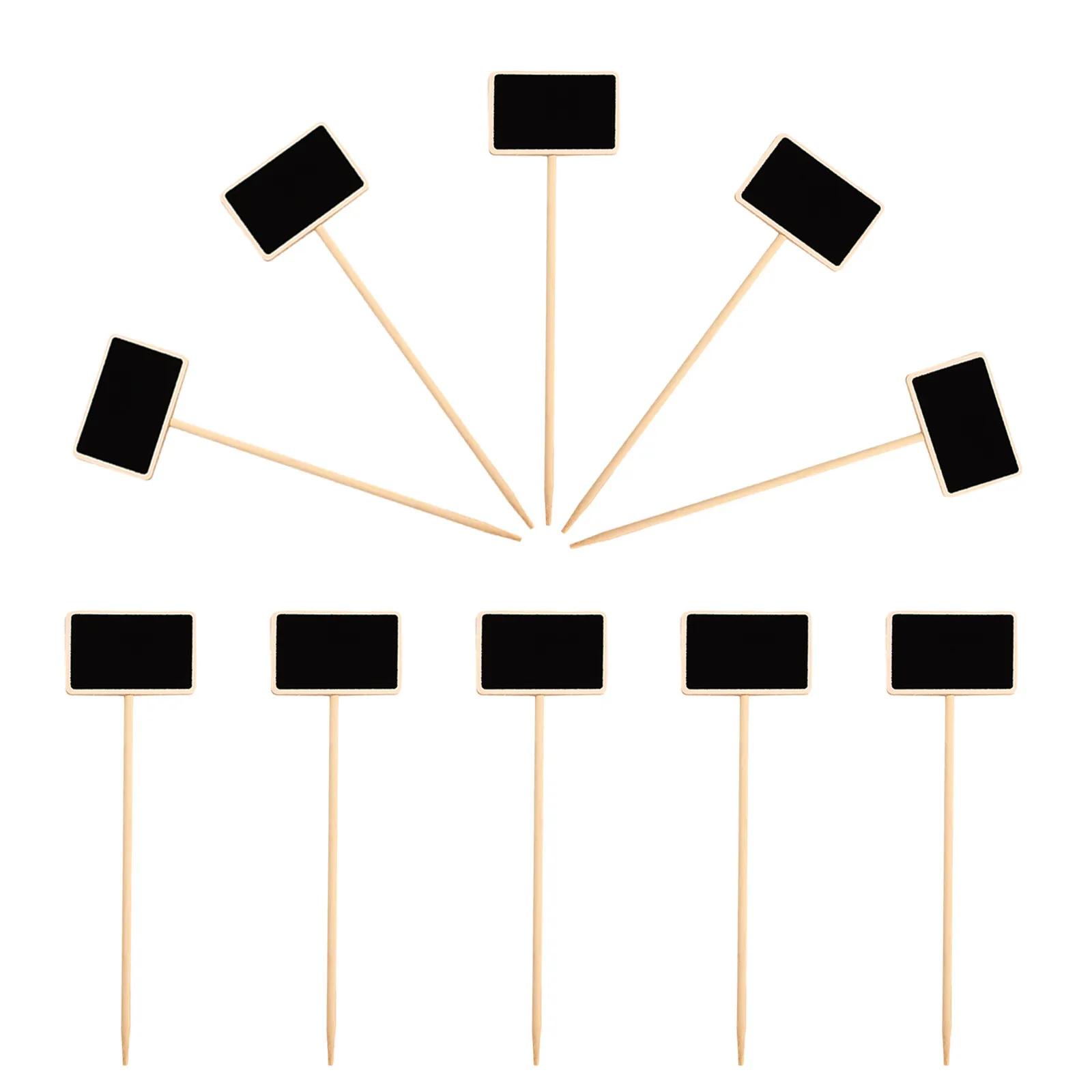 10Pcs Mini Wooden Blackboard Signs Erasable Reusable Chalkboard for Party Favors Wedding Signage Food Labeling Home Office - view 3
