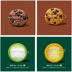 Chocolate Biscuit Summer Lemon Earphone Case For Apple Airpods 4 2 3 Case Silicone Wireless Bluetooth Headphone Cover For Airpod