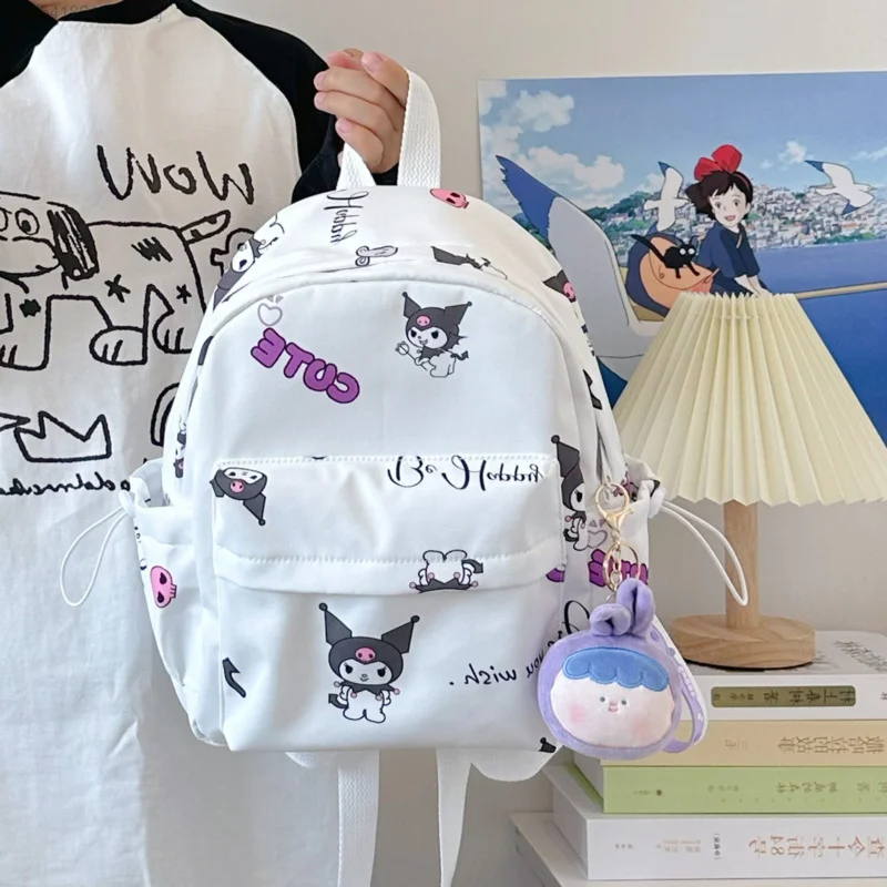 Sanrio Kuromi Cute Mini Backpack Y 2k Girls Kawaii Anime Lolita Jk Bag Wallets For Women Travel Makeup Bag Tendance Disigner Bag