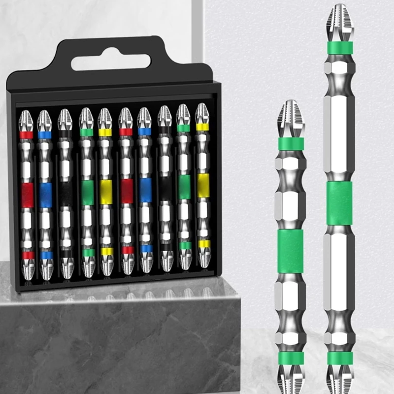 10 Buah Mata Obeng Silang Magnetik 65 150Mm Set Mata Obeng Listrik 517A