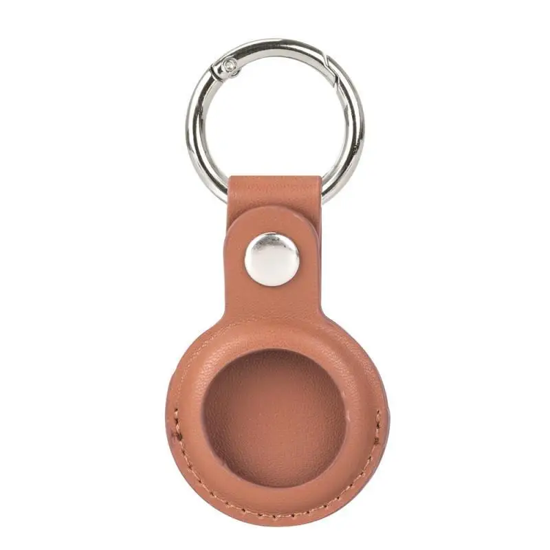1/2/3pcs PU Leather Airtags Case for Protective Air Tag Cover Locator Tracker Anti lost Device Keychain Ring Holder