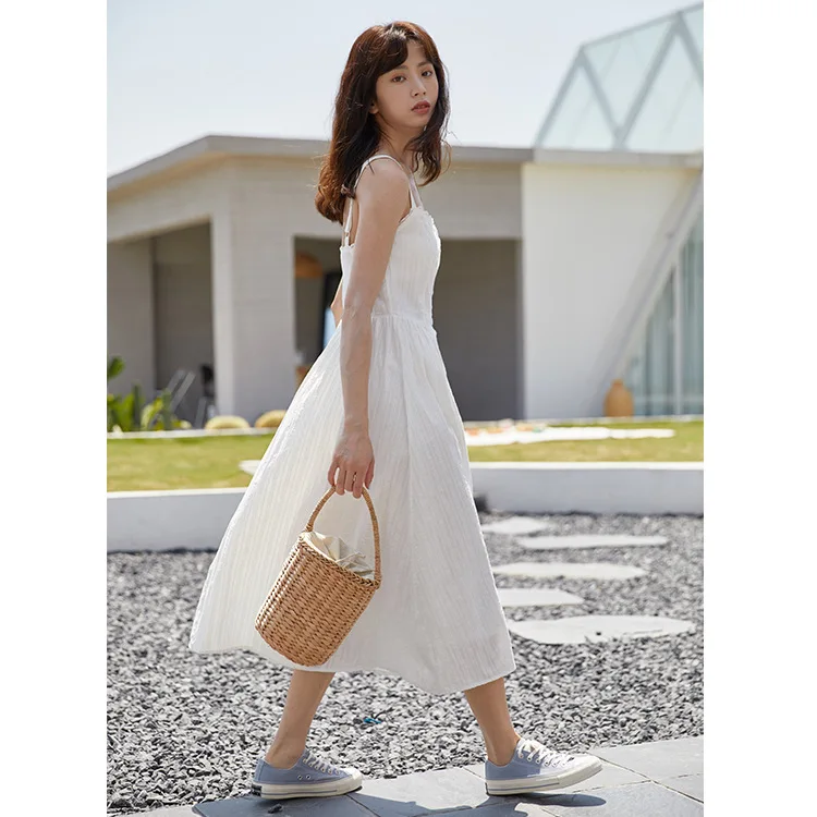 French Fairy Little White Skirt for Women 2024 Spring and Summer New Style Gentle Girl Inner Strap Skirt Dress