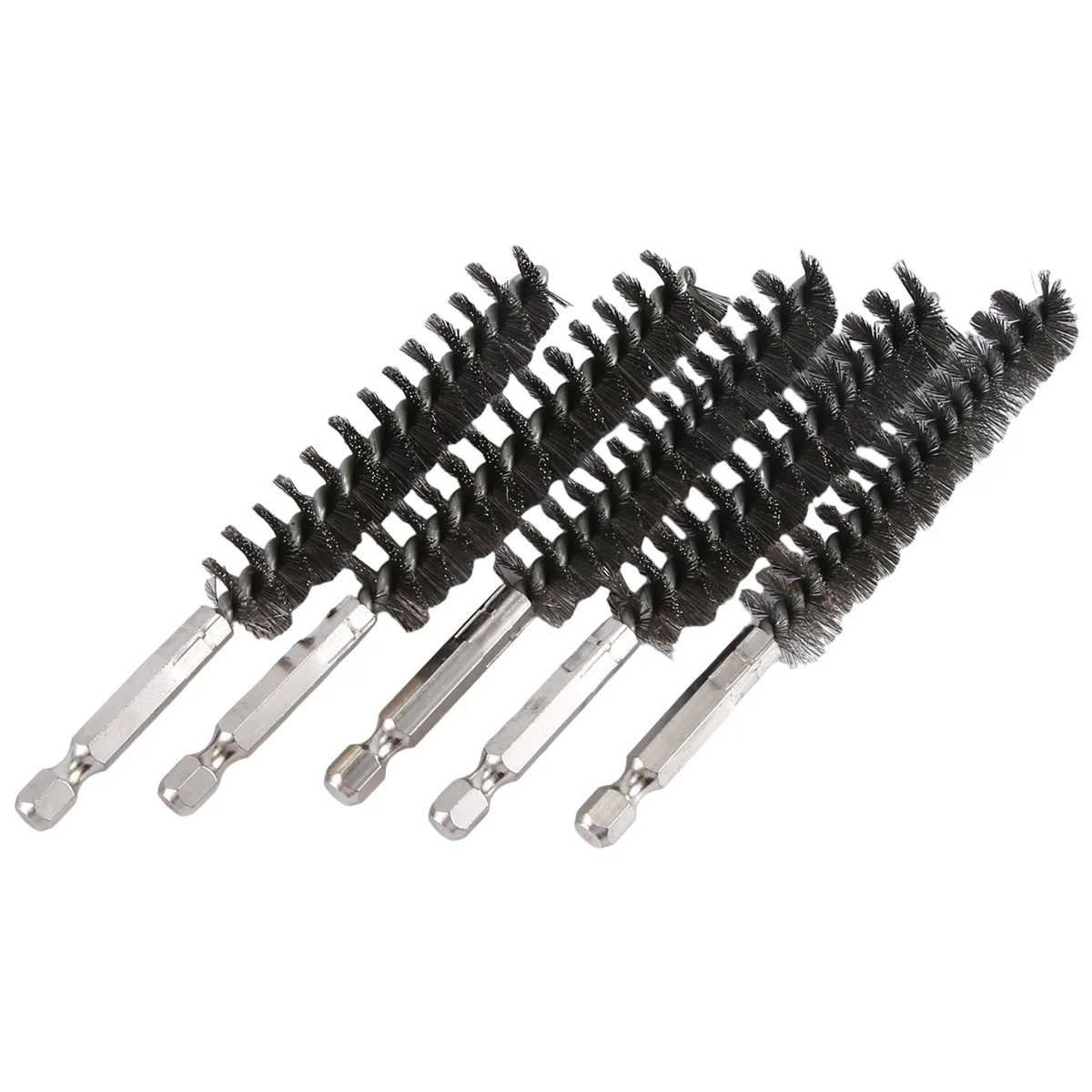 Stainless Steel Bore Brush Wire Brush for Power Drill Cleaning Wire Brush Stainless Steel Brush with Hex Shank Handle