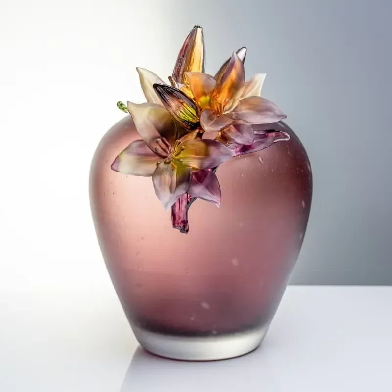 for Decorative Crystal Vase Luxury Glass Flower Vase Home Decoration Transparent Glass Vases for Living Room Table