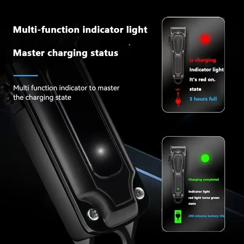 เครื่องตัดผมไฟฟ้า Kemei KM-1071 แบบชาร์จไฟได้ UBS เครื่องเล็มหนวดเคราไร้สายสำหรับผู้ชาย เครื่องตัดผมไฟฟ้าทรงพลัง เครื่องมือสำหรับตัดแต่งทรงผม