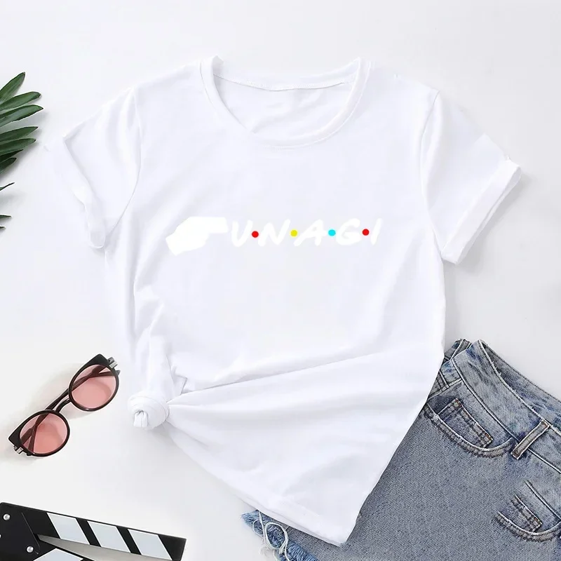 Unagi with Colored Dots T-Shirt Women Friends TV Show Tshirt Harajuku Summer Women's Tee Shirt Unisex Streetwear