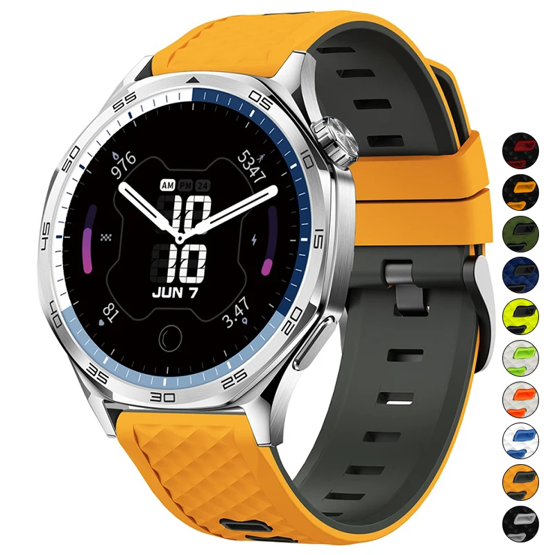 22mm Silikonarmband für Huawei GT6/Pro GT5 GT4 GT3 GT2 46mm Sportarmband Herren Damen Armband für Huawei Watch 5/4/3 Pro Uhrenarmband