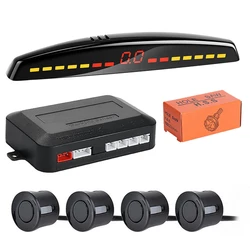 Risinglon-Kit de Sensor de estacionamiento LED para coche, sistema de detección de Monitor de respaldo, pantalla de Radar