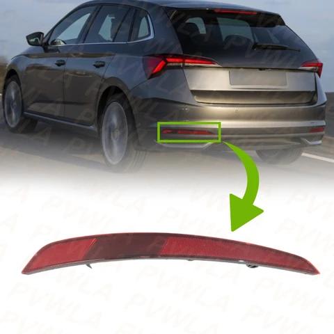 Отражатель заднего бампера без лампочек для Skoda Scala 2019 2020 2021 2022 2023 2024, автомобильные аксессуары, сигнальная лампа