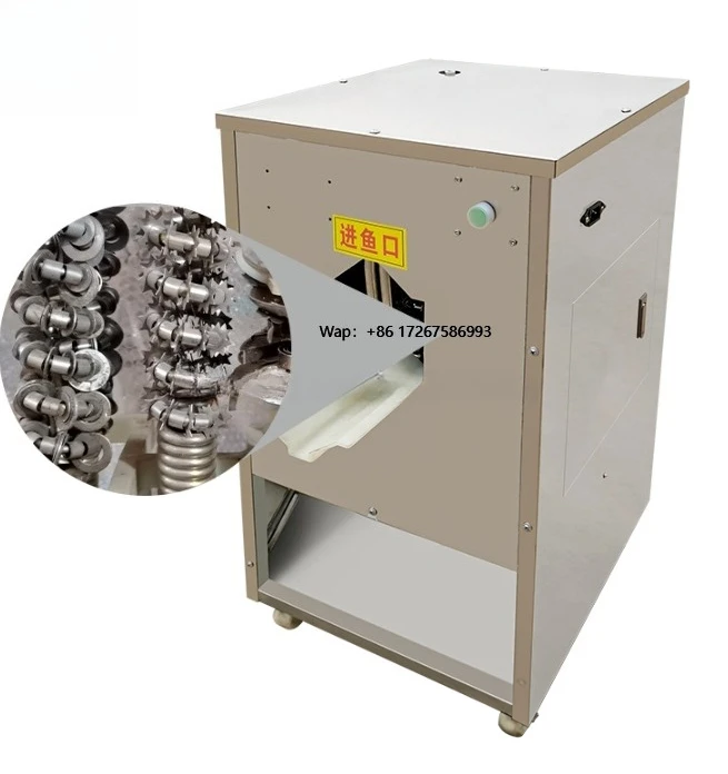 Commercial Stainless Steel Fish Scale Scraper Electric Scraping Fish Scale Maker Automatic Remove Fish Scale Machine