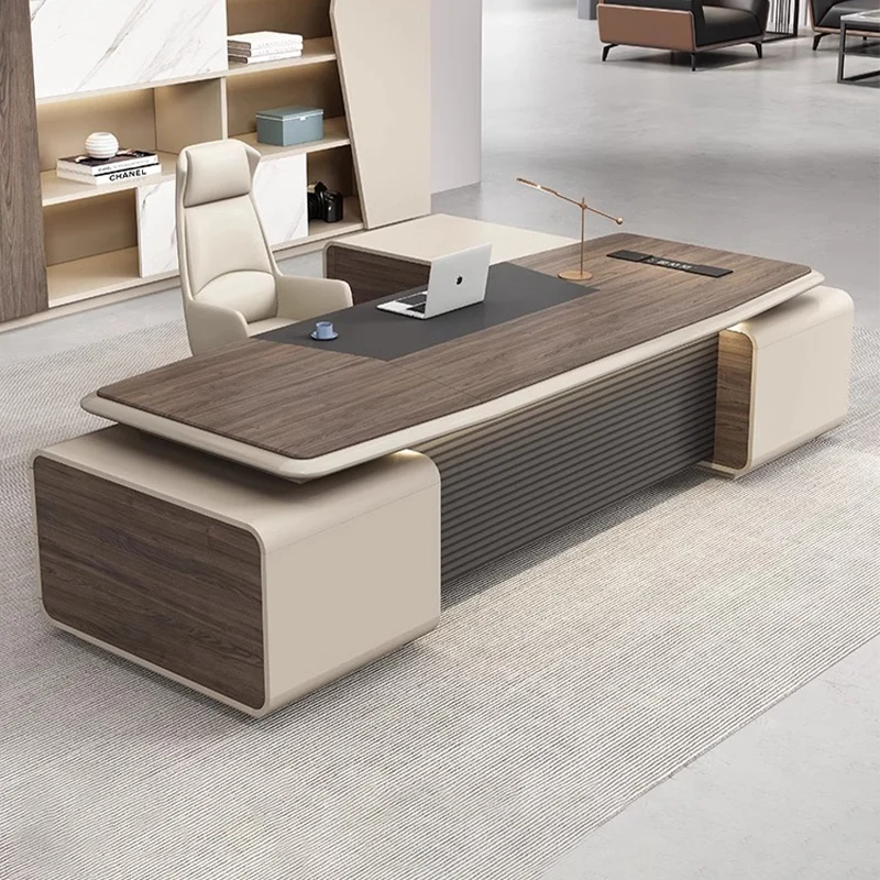 

Designer Floor Office Desk Minimalist Unique Storage Executive Modern Computer Desks Luxury Conference Escritorio Home Furniture