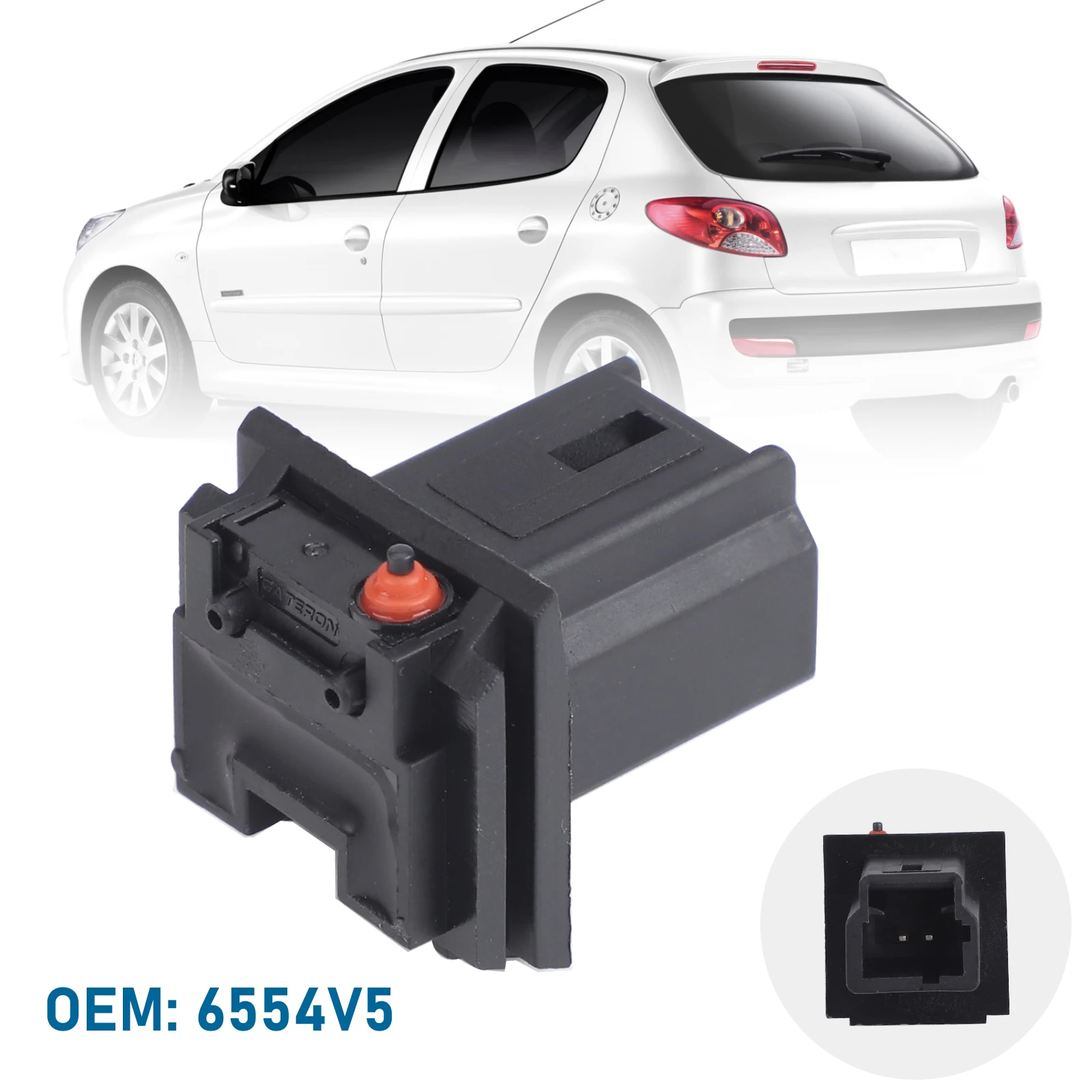 

6554V5 Black 8726V7 Interface Trunk Release Micro Switch For Citroen Xsara Picaso C3 C4 Picasso For Peugeot 206 307 308 407SW