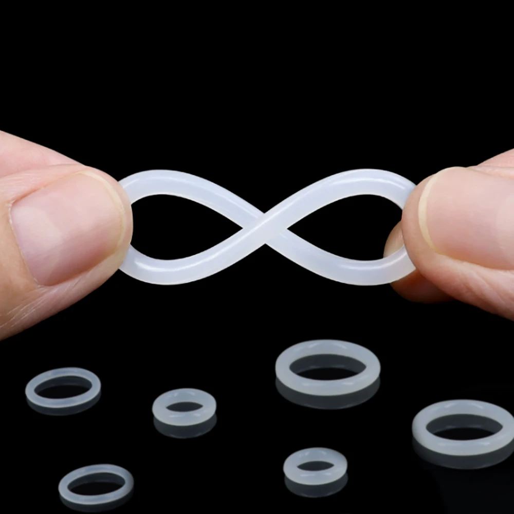 الأبيض السيليكون المطاط O-حلقة سميكة CS 1 مللي متر OD 5 مللي متر-50 مللي متر فلورو المطاط النفط مقاومة طوقا ختم غسالة صنبور السباكة جوانات #4