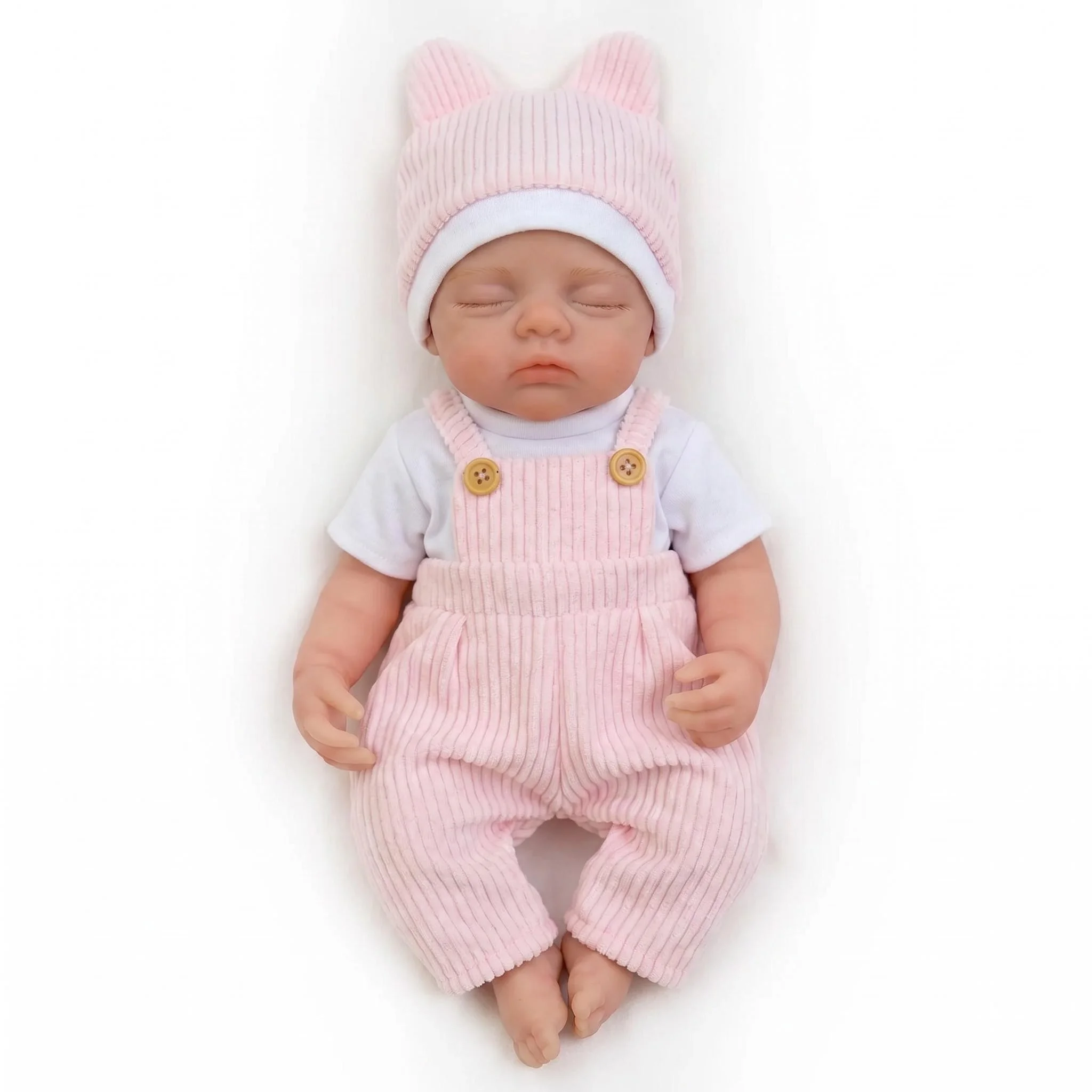 

12 Inch Premie Baby Doll Irys Realistic Platinum Silicone Super Soft Flexible Solid Collectible with Can Open Design by NPK