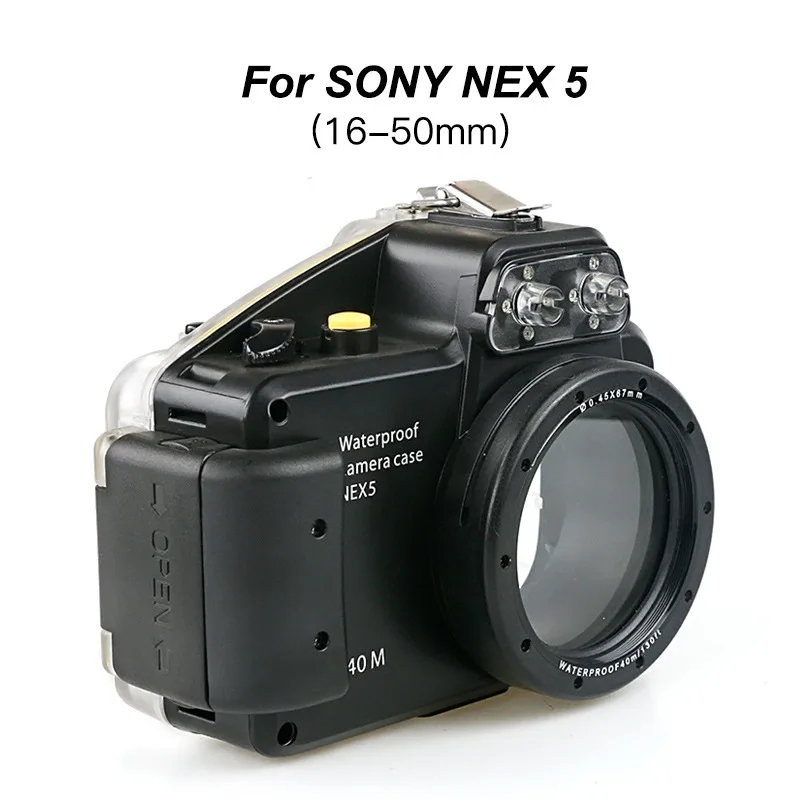 Custodia per fotocamera impermeabile Meikon 40 m per Sony NEX5 NEX5N/5R/5T NEX6/7