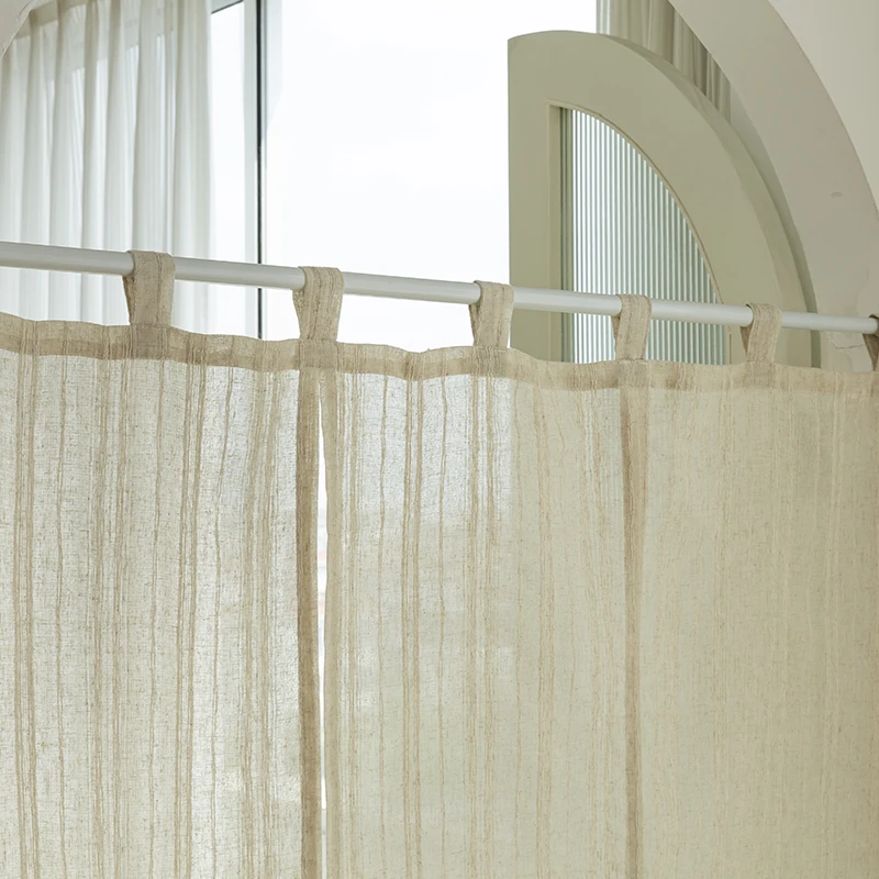 Japanese Style Linen Door Curtain Partition Curtain Kitchen Bedroom Bathroom Toilet Semi-Curtain Cloth Art Hanging Curtain En...