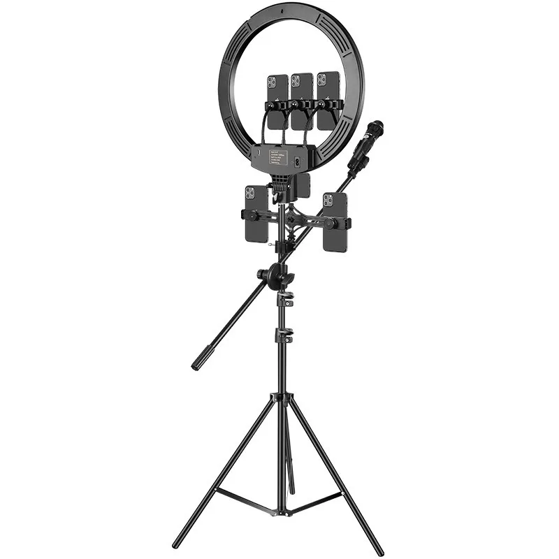 

Mobile phone live stream bracket, selfie clip tripod with filling light beauty shot Douyin shooting equipment full set
