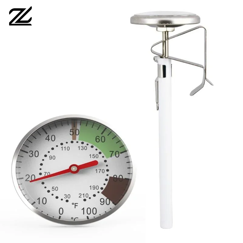 1pcs Mechanical Probe Temperature Gage Dial F/C Kitchen Tools Food Liquid Milk Coffee Thermometer