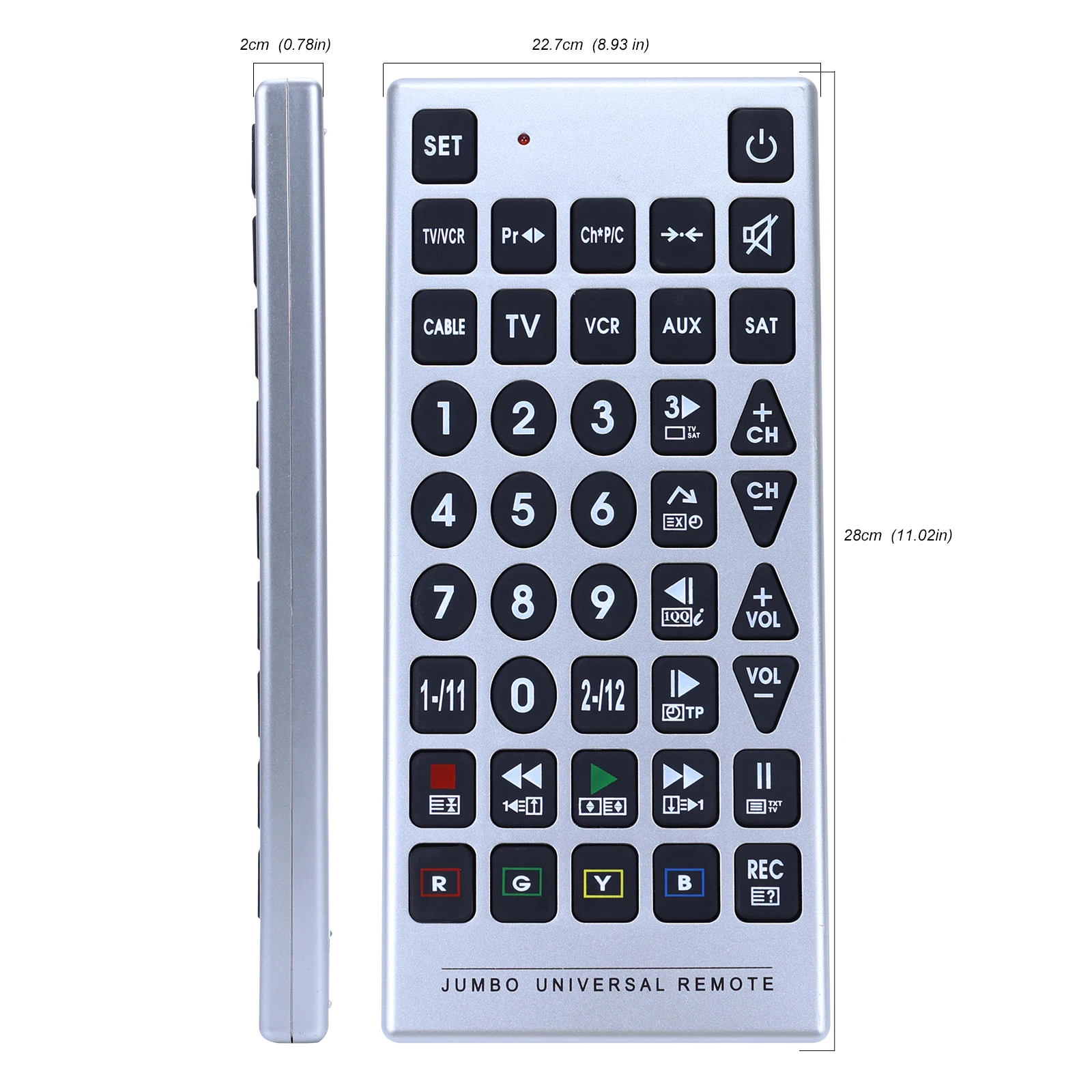 universal remote Control with Large Comfortable Buttons for TV VCR DVD TV/DVD SAT AUX combo SAMSUNG LG PHYLIPS SONY SHARP