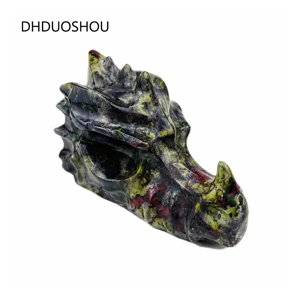 

Натуральный кристалл на заказ, Мужской Дракон, искусственная резьба, скульптура, дракон, кровь, камень для коллекции, домашний декор для стола, подарки