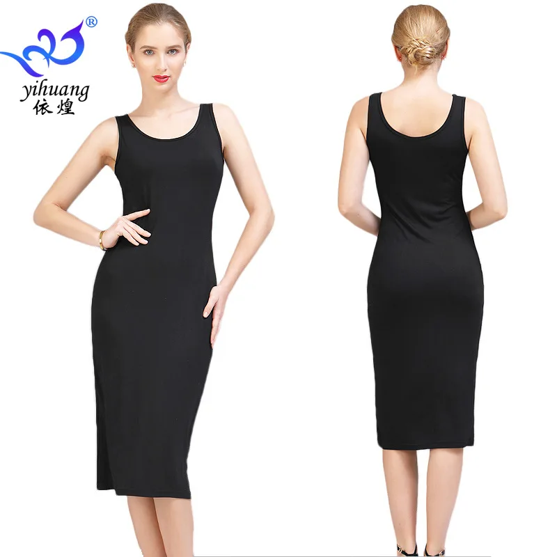 

1 шт./лот, женское модное черное платье для латиноамериканских танцев, женское однотонное летнее платье без рукавов, танцевальное платье