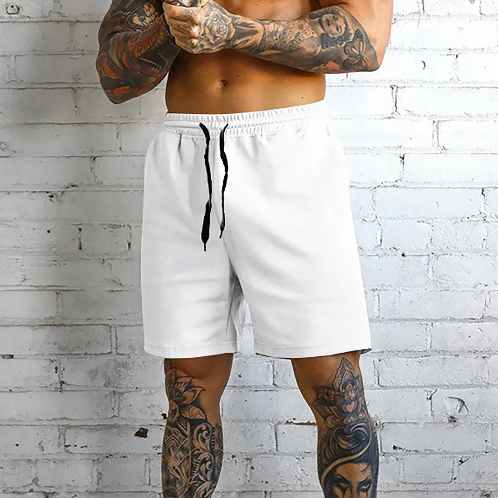 Mens Summer Solid Color Big Pockets Pants Pocket Drawstring Loose Casual Sports Running Straight Shorts Beach Beach Wedding Men