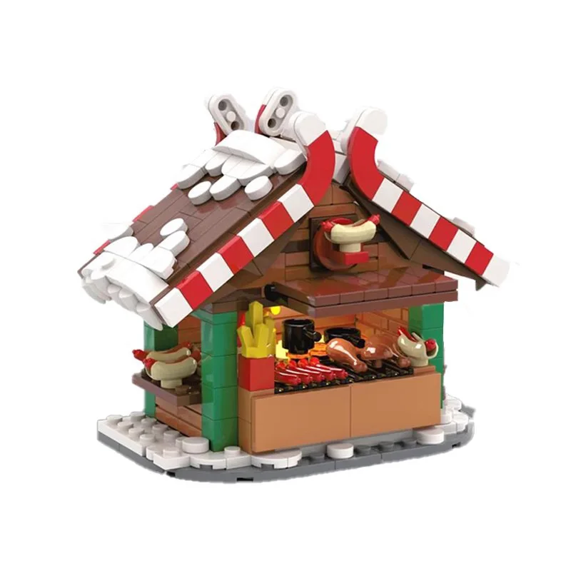 

New in Christmas Grill BBQ Building Blocks Barbecue MOC Building Toy Creative Home Display Thanksgiving XMAS Gift for Kids Adult