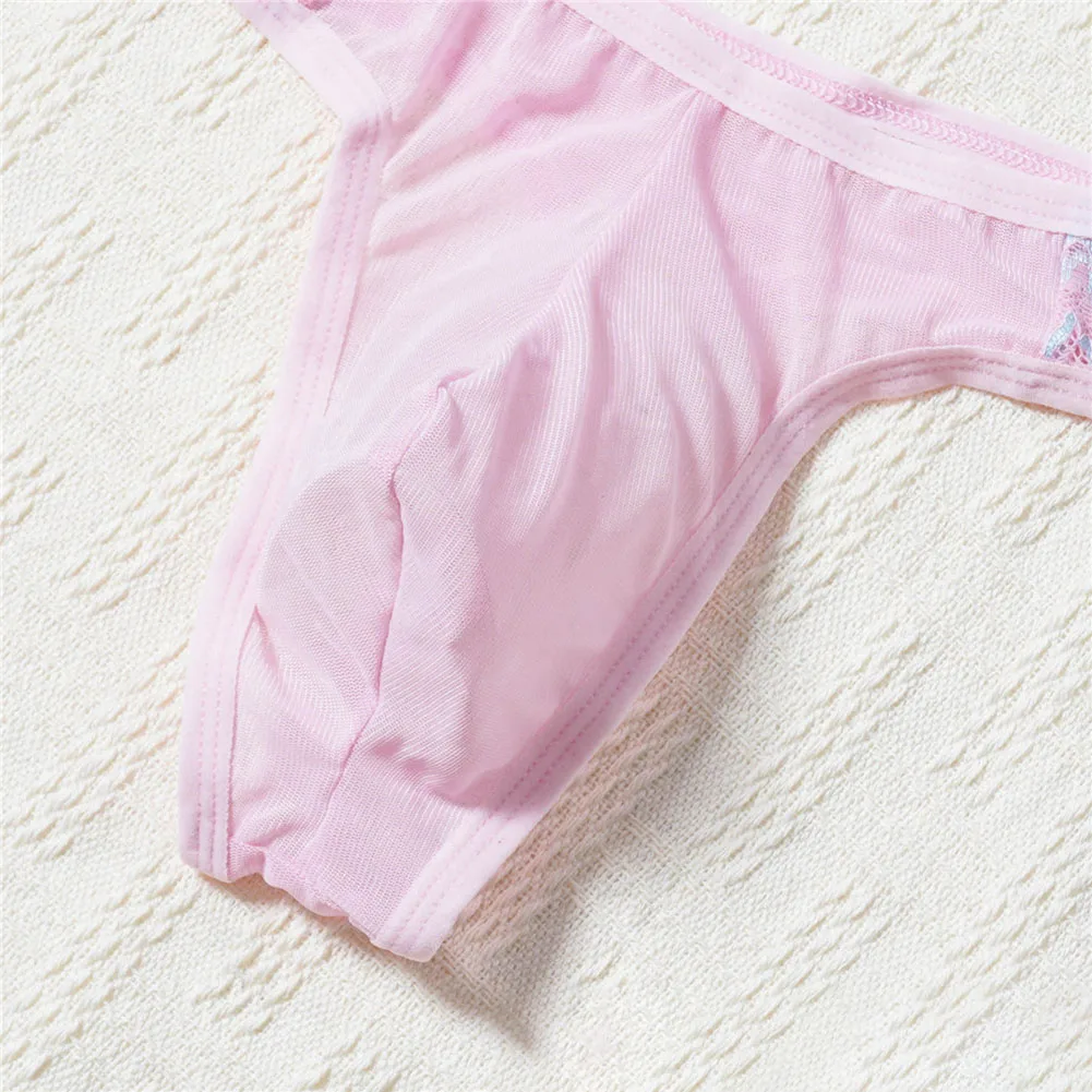 Men Lace Mesh Sheer Adult Underwear Femboy Bulge Pouch G-String Low Waist See Through Thongs Sexy Accessories Hot Men's Panties