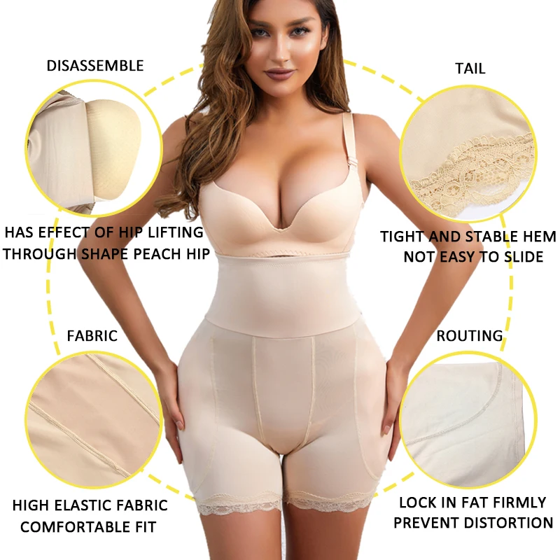 Body Shapers Women Shapewear Butt Lifter Buttocks Enhancer High Waisted Shorts Waist Trainer Shapping Curve Hip Pads Panties