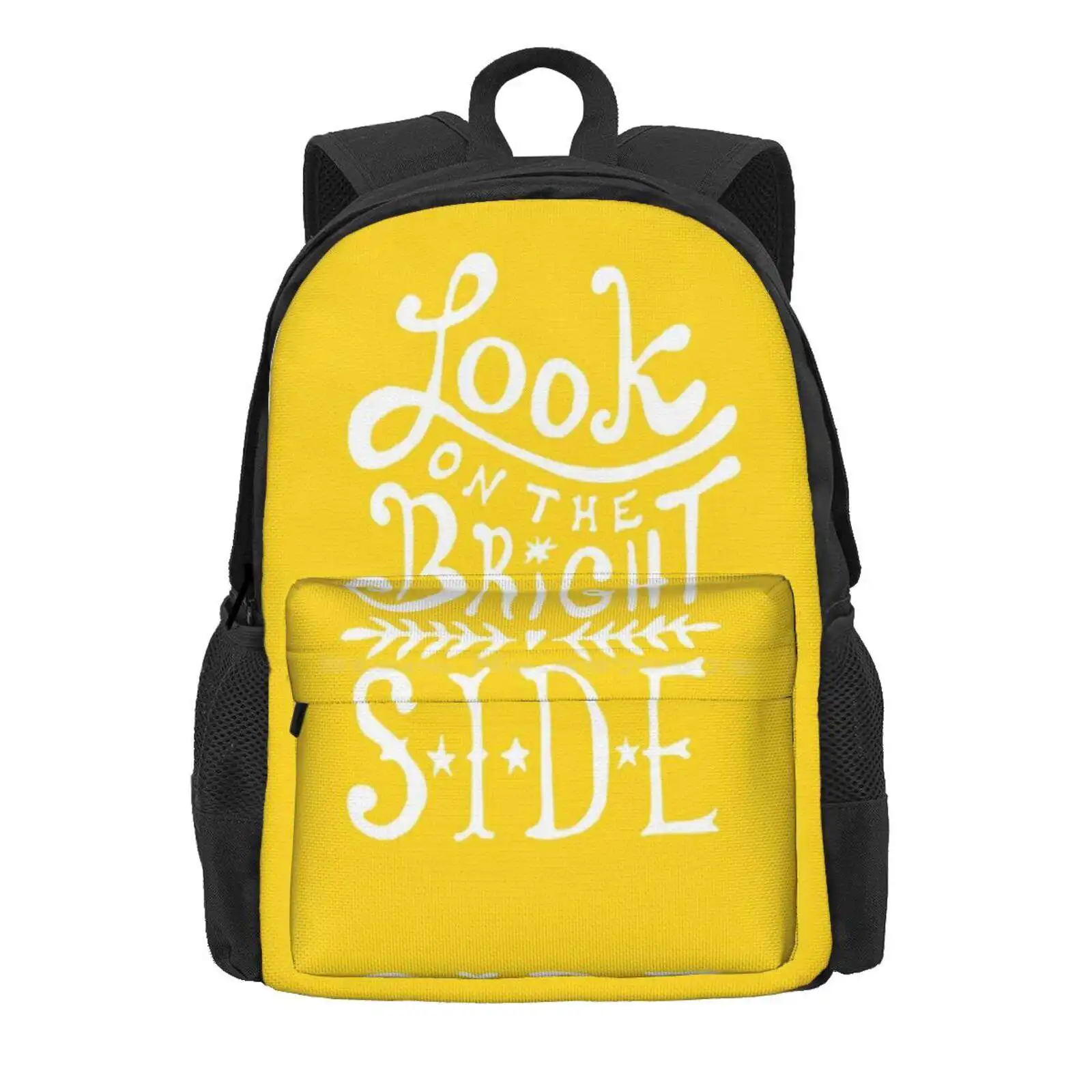 Look On The Bright Side Hot Sale Schoolbag Backpack Fashion Bags Look On The Bright Side Motivational Motivating Motivate Type