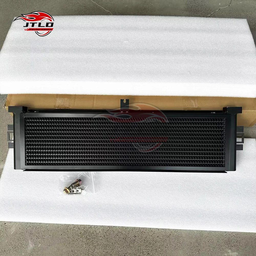 Engine Oil Cooler With Mesh Guard For BMW M3 M4 G80 G82 G87 S58 Aluminum Transmission Oil Cooler Radiator Cooling Kit