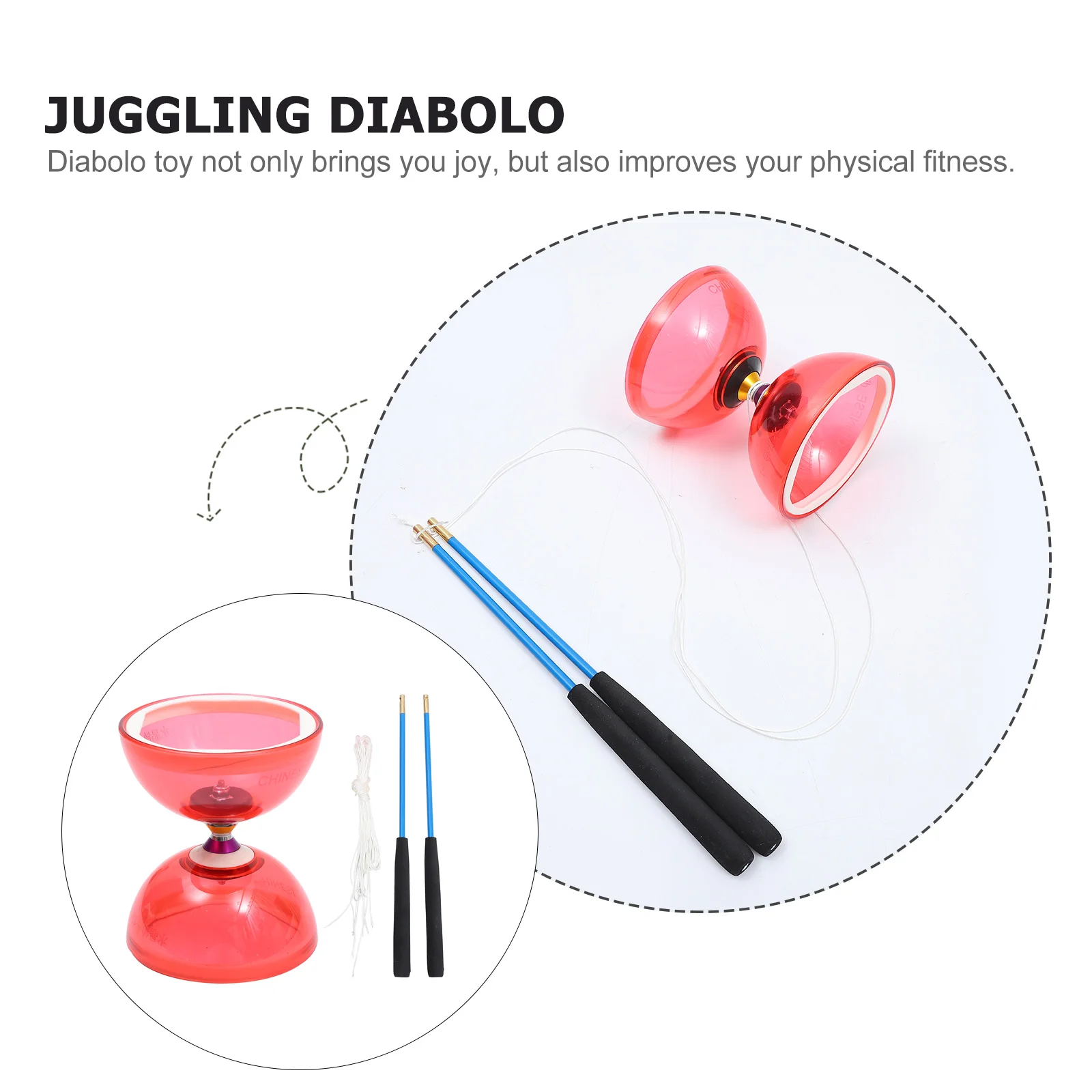 Diabolo Juggling Toy Crystal Bearing Chinese Yoyo Toys Children Kids Outdoor Playset