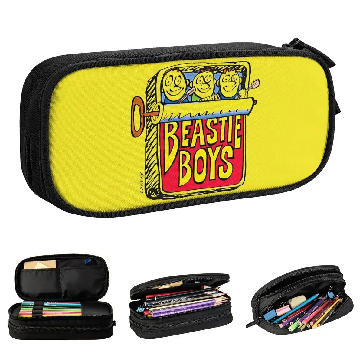 

Cute Beastie Boys Sardine Can Pencil Cases Pencilcases Pen for Student Big Capacity Bag School Supplies Cosmetic Stationery