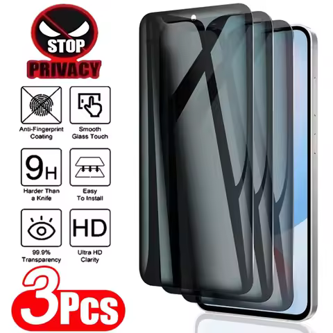3Pcs Privacy Tempered Glass Screen Protector Suitale for Samsung S21 S22 S23 S24 S25 FE S25 S24 S23 Plus S25 S24 Ultra Glass