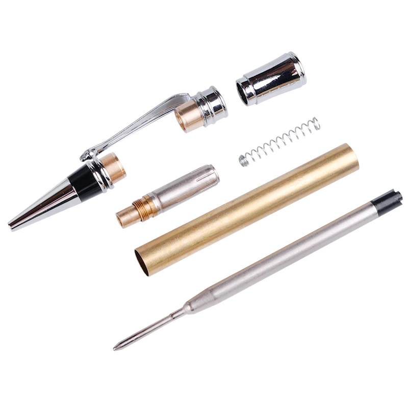Imagem -06 - Kit de Caneta de Torção Esferográfica Executivo 24k Chapeamento Ouro ou Cromo Faça Você Mesmo Acessórios para Woodturning Rollerball Caneta Kits para Trabalhar Madeira