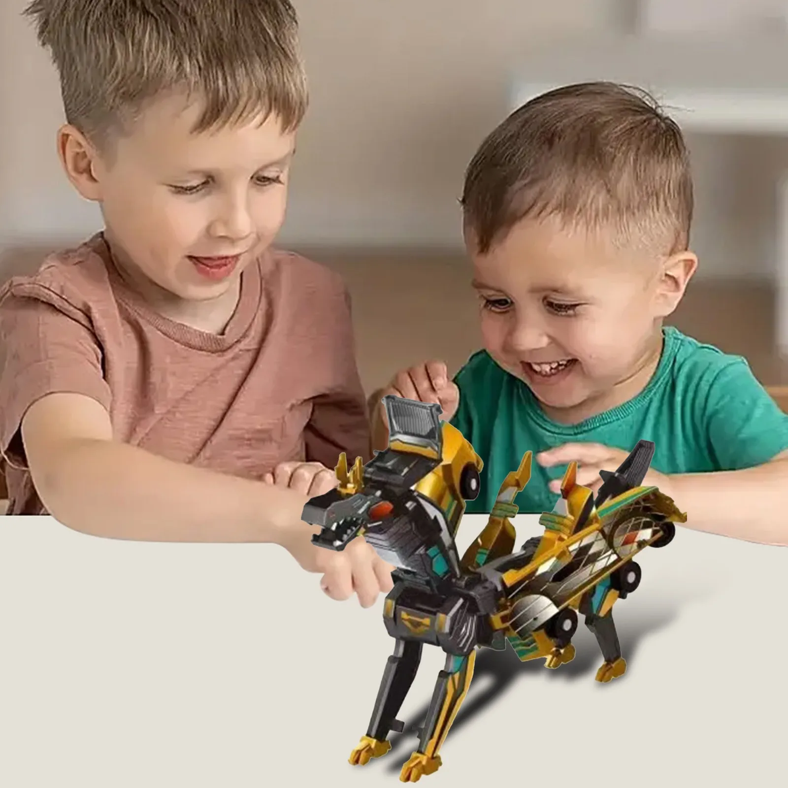 Новейший автомобиль-трансформер 2 в 1, игрушки-трансформеры в лошадь, магнитная деформация столкновений, автомобиль, подарок