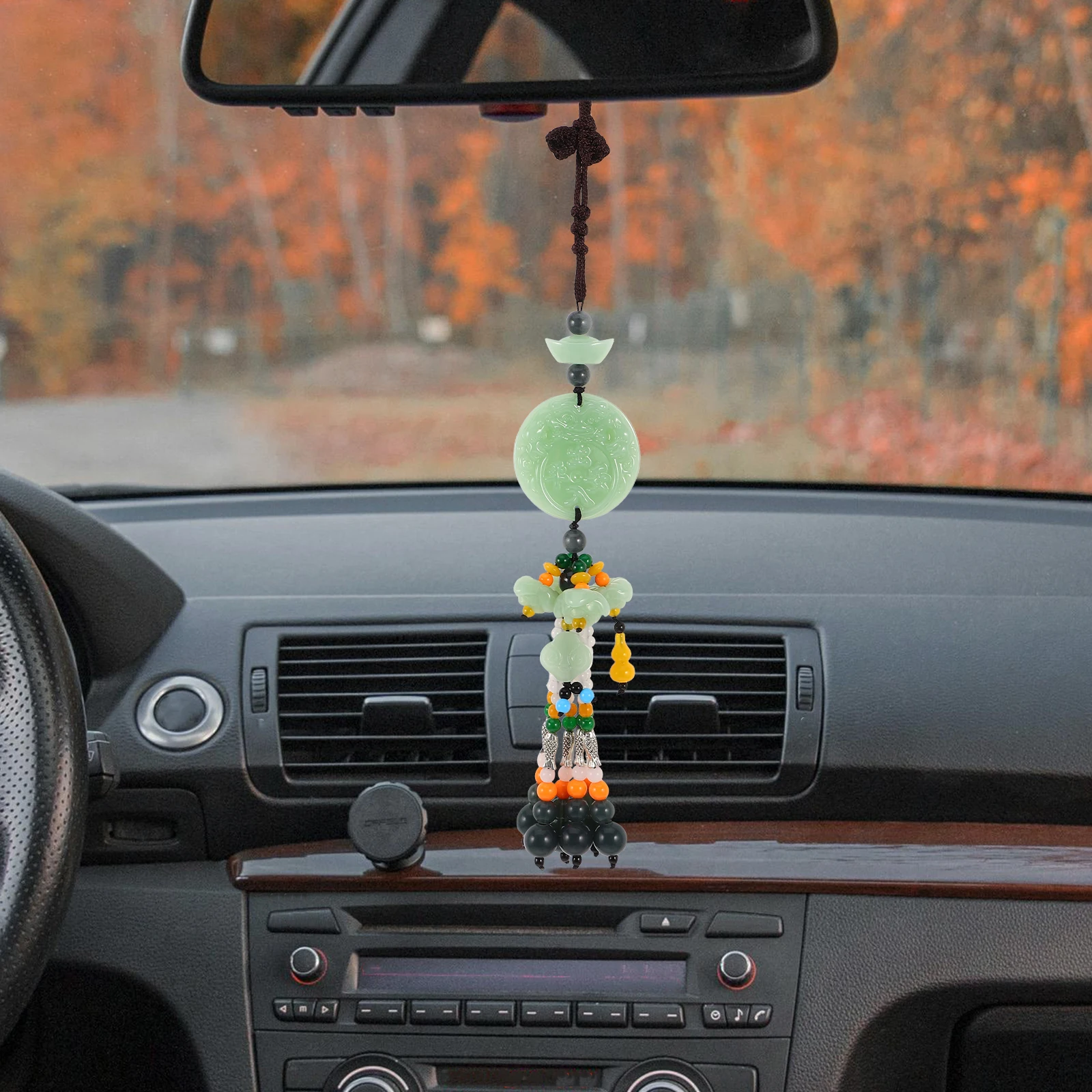 

Car Accessories Interior Pendant Decor Lucky Automotive nament Charm Safe Decoration Rear Peace Car Decor Protective
