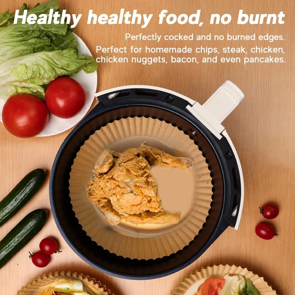 

A68G-200PCS Air Fryer Paper Liners,Disposable Paper Liner For Air Fryer,Oil &Water-Proof,For Baking Roasting Microwave