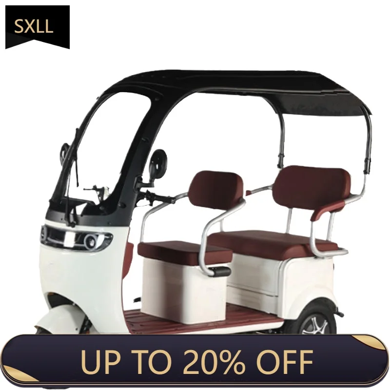 

SXLL Wholesale electric tricycles with roof and comfortable seats, three-wheeled electric tricycles for home and passenger use
