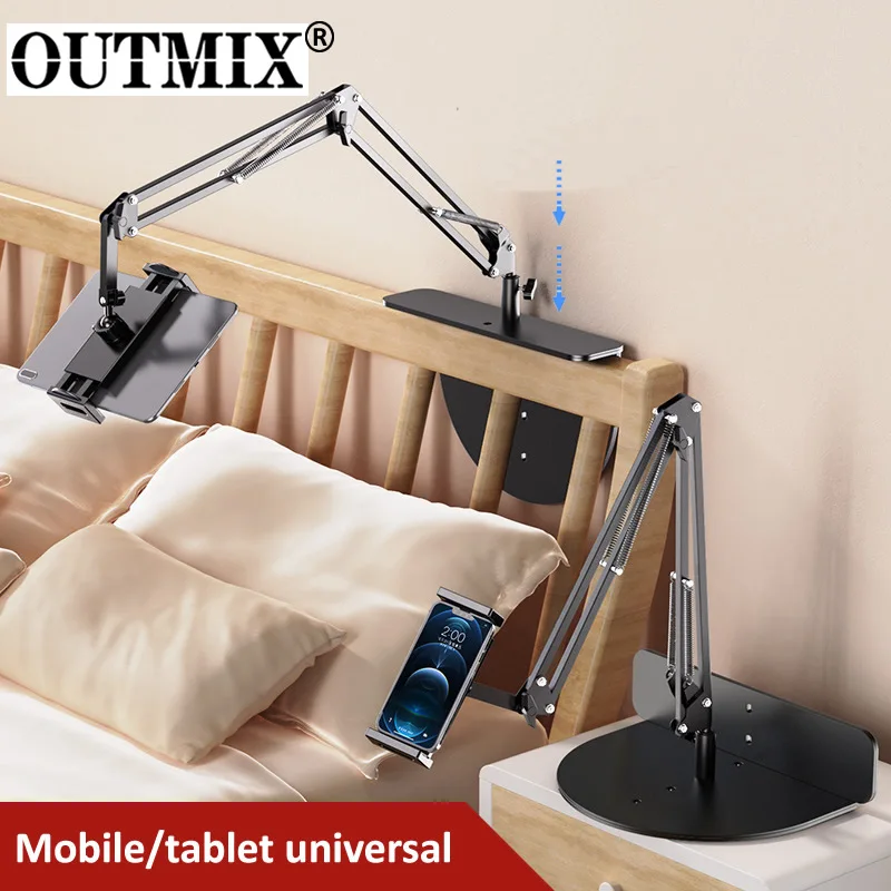 Outmix-Support de tablette de lit pour tablettes mobiles du matin, bras paresseux, support de tablette de bureau, support pour iPad Mini, clip