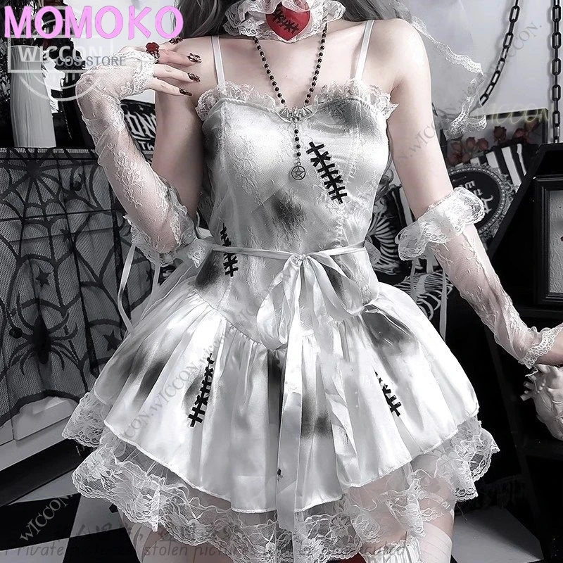 Halloween Puppet Bride Dark Ghost Bride Cosplay Dress Uniform Halloween Costume Lolita Woman Masquerade Disguise Kawaii Fancy