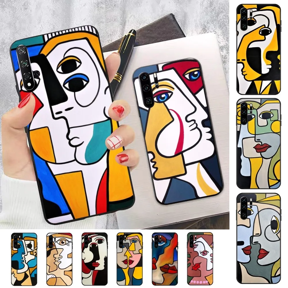 Picasso Abstract Art Painting Phone Case For Huawei P 8 9 10 20 30 40 50 Pro Lite Psmart Honor 10 lite 70 Mate 20lite