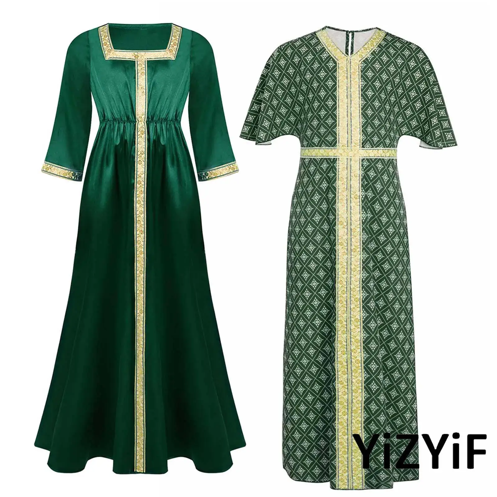 

Kids Girls Elegant Indian Tunic Robe And Dress Set Floral Embroidery And Adjustable Belt for Cultural Halloween Theme Event