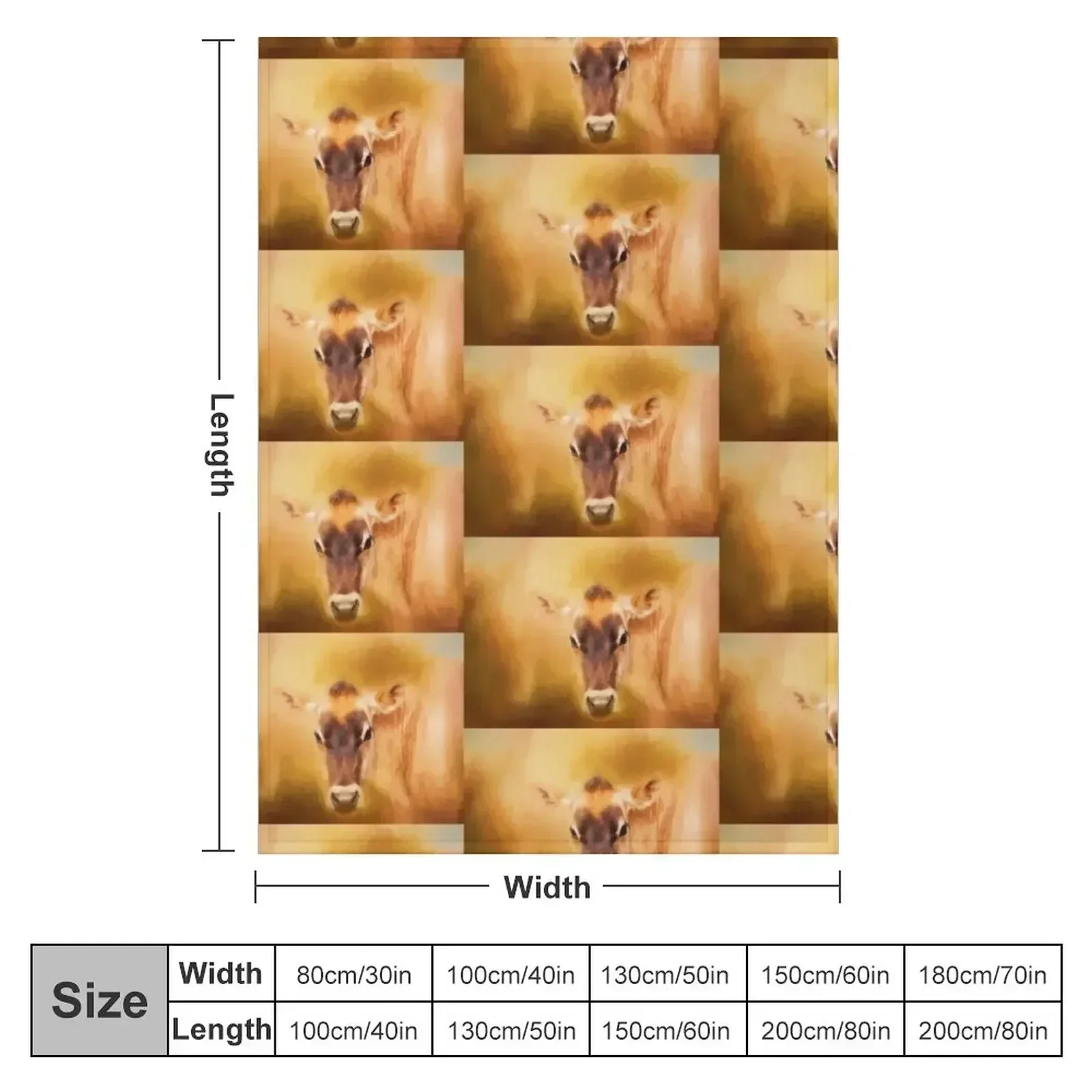 Jersey Cow Farm Art Throw Blanket sofa bed Fashion Sofas Luxury Designer Beautifuls Soft Sofas Blankets