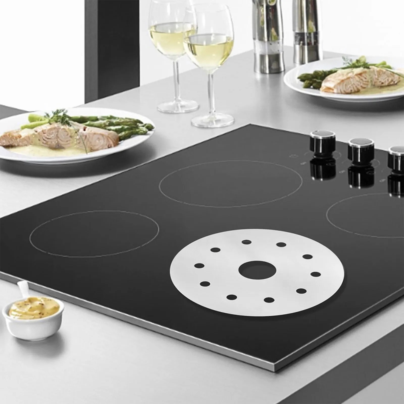 Thermal Guide Plate Heat Diffuser Stainless Steel Heat Conduction Sheet Quick Even Cooking Kitchen Cookware Induction Adapter