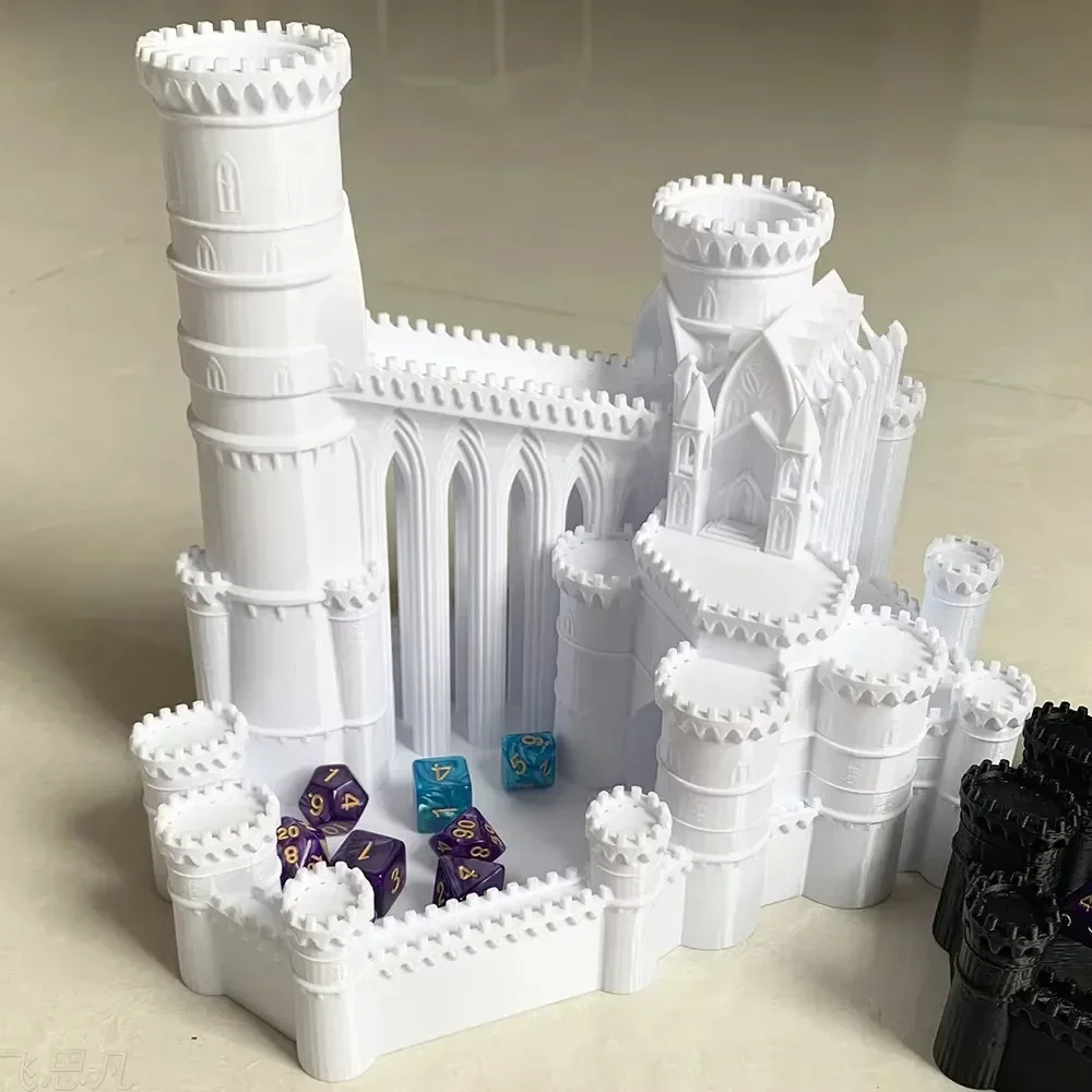 3D Printed Tabletop Gaming Castle Dice Tower Tower Dice Ice Tower Tray for DND Board Game D&D RPG Gift for Friend