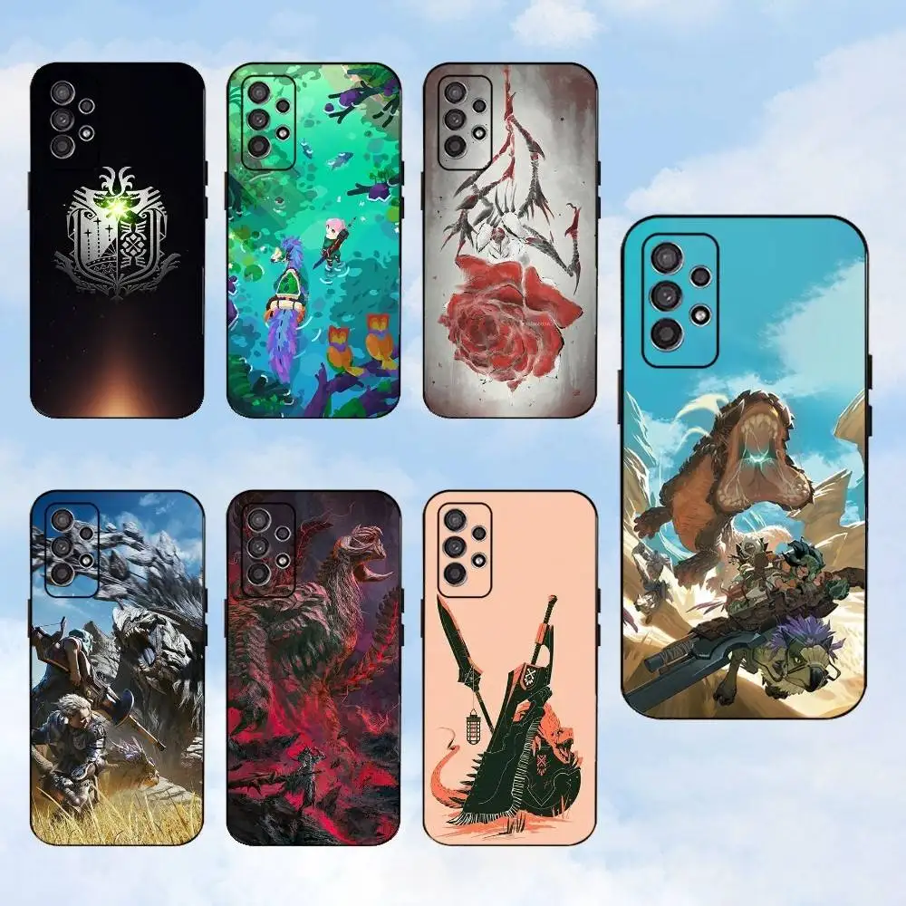 

M-Monster H-Hunter Wilds Phone Case For Samsung S25,S24,S23,S22,S21,S20,S10,Ultra,Plus,Lite,FE,Soft Silicone Black Cover