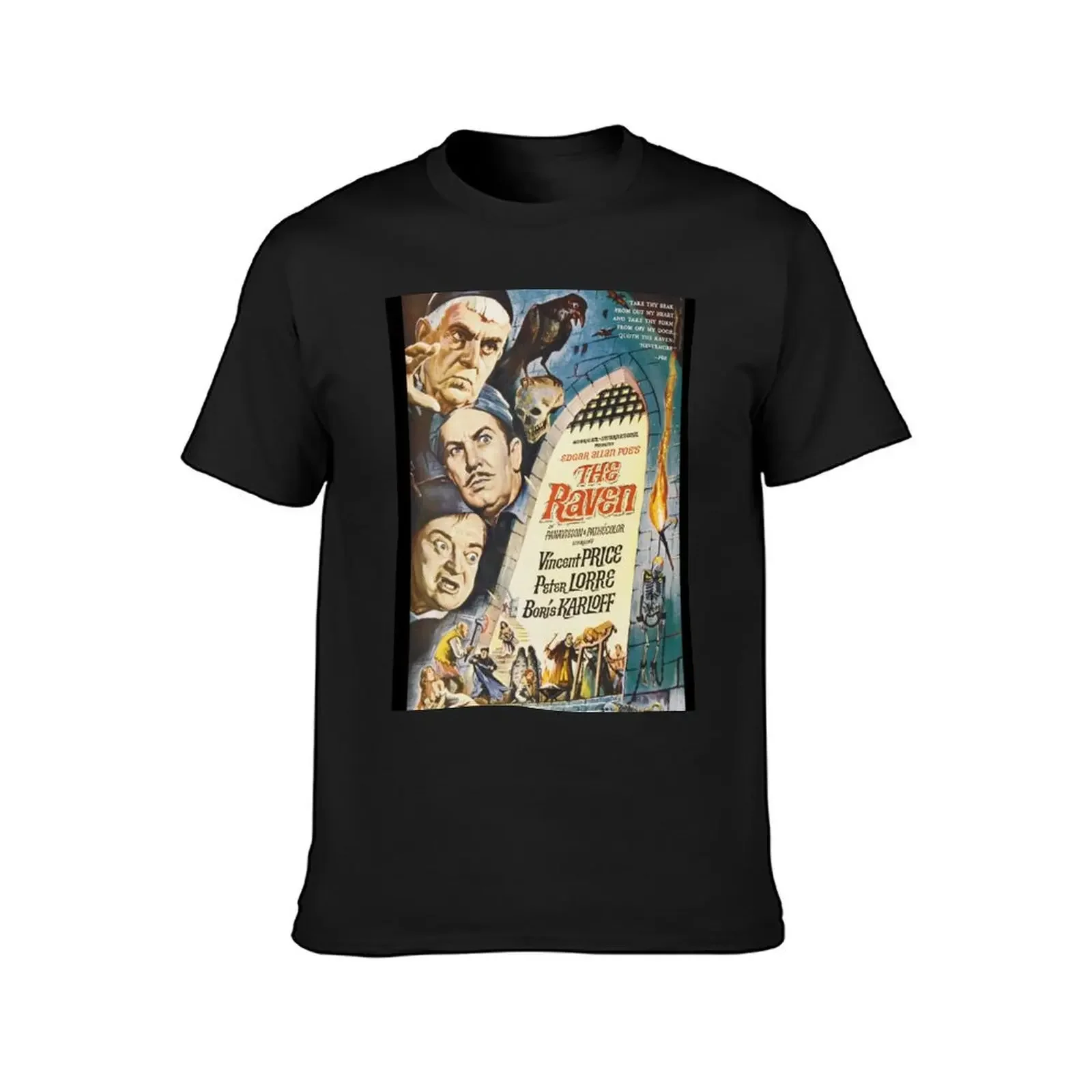 The Raven - Vincent Price, Boris Karloff, Peter Lorre. T-Shirt oversized graphic tee anime clothes custom shirt outfits for men