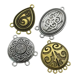 10pcs Charming Round Water Drop Vintage Style Dreamcatcher Necklace Pendant Tibetan Silver Earring Jewelry Connector Accessories